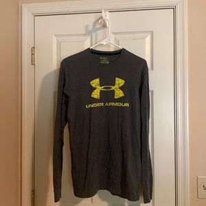 Mens Under Armour Grey Long sleeve Heat Gear Shirt